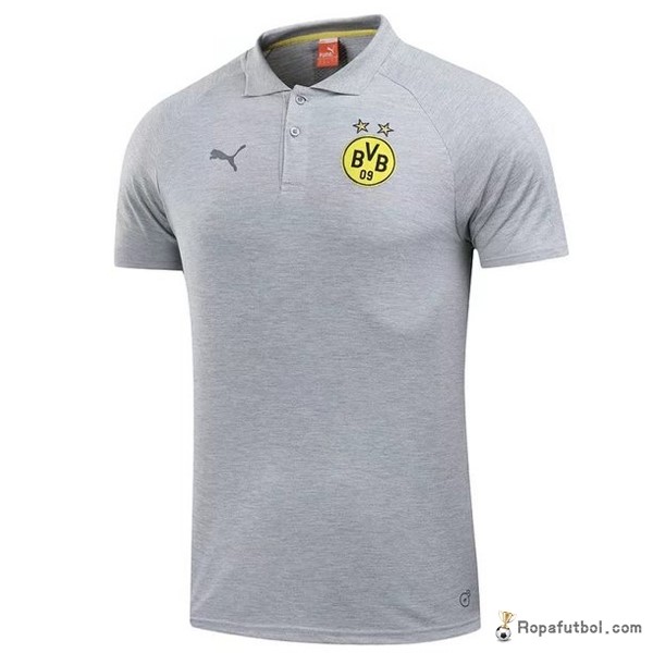 Polo Borussia Dortmund 2017/18 Gris Claro